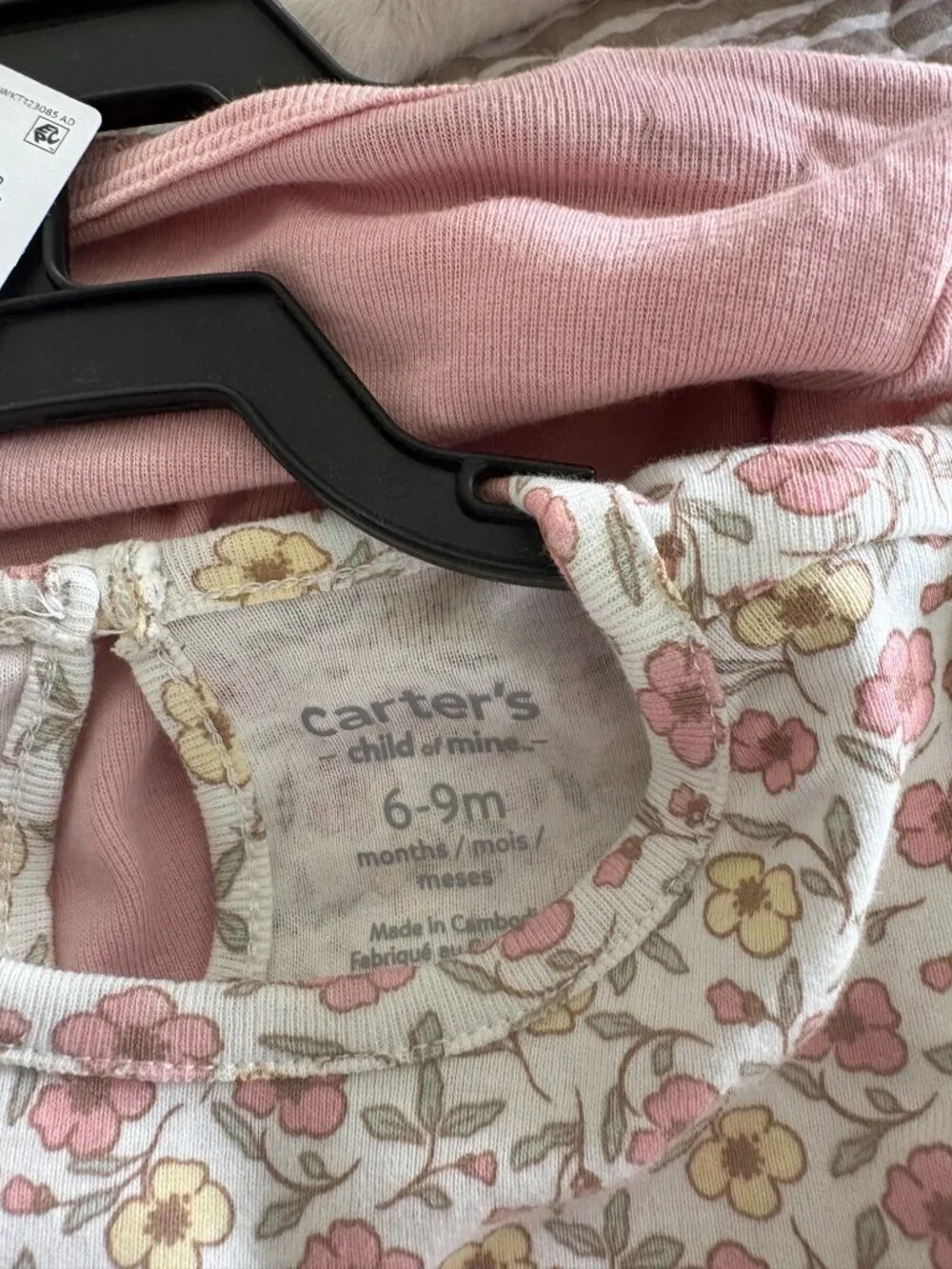 Carter's Child of Mine Baby Girl Pink Cardigan and Dress Set Size 6-9 Months